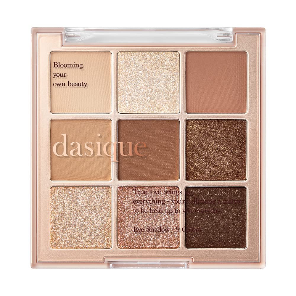 dasique Shadow Palette #01 Sugar Brownie I Cruelty-Free I 9 Blendable Shades in Smooth Matte and Shimmer Finishes with Gorgeous Pearls