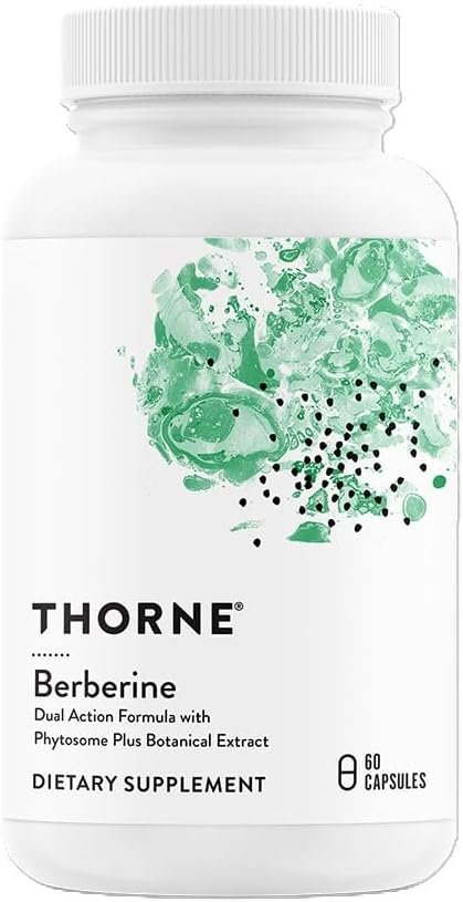 THORNE Berberine - Dual Action Formula with Phytosome Plus Botanical Extract - Support Heart Health, Immune System, Healthy GI, Cholesterol* - Gluten-Free, Dairy-Free - 60 Capsules - 30 Servings